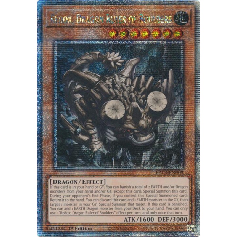 Redox, Dragon Ruler of Boulders (1st Edition) (Quarter Century Secret Rare) – Quarter Century Bonanza