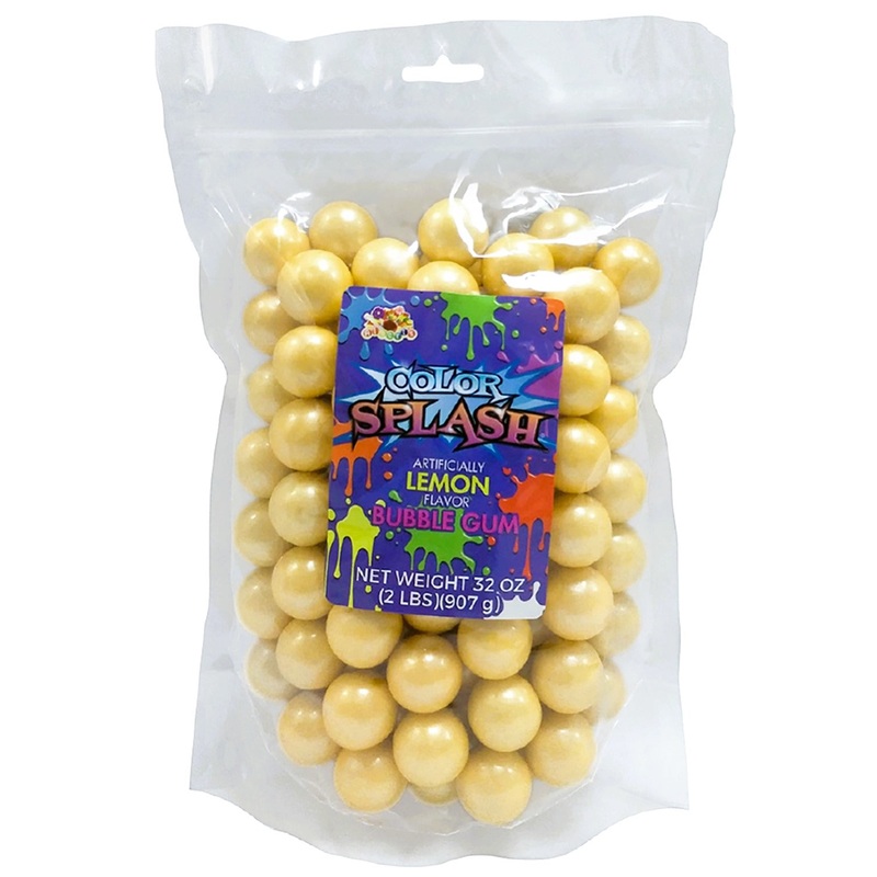 Splash Gumballs (1″) Yellow Pearl | 2lb, Bag