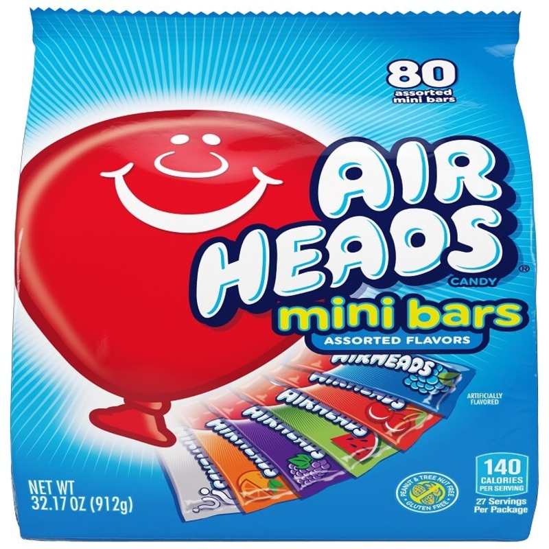 Airheads Taffy Assorted Mini Bar~ 80pcs.