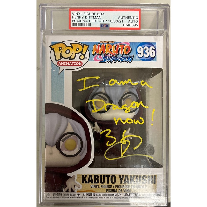 AUTOGRAPHED by Henry Dittman – Funko Pop! Animation: Naruto Shippuden – Kabuto Yakushi (PSA Cert) #936