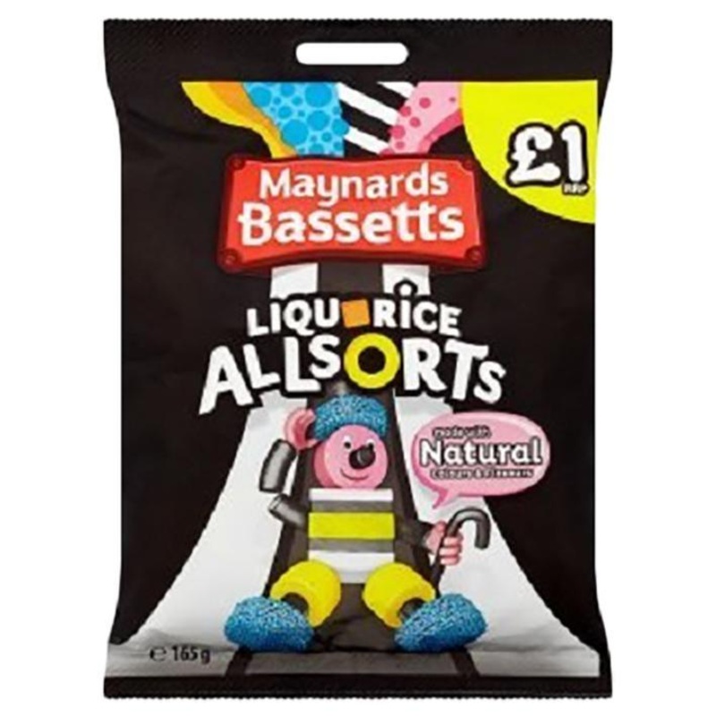 Maynards Bassets Liquorice Allsorts  165g Bag