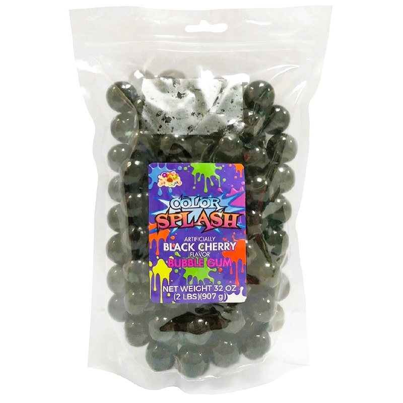 Splash Gumballs (1″) Black | 2lb, Bag