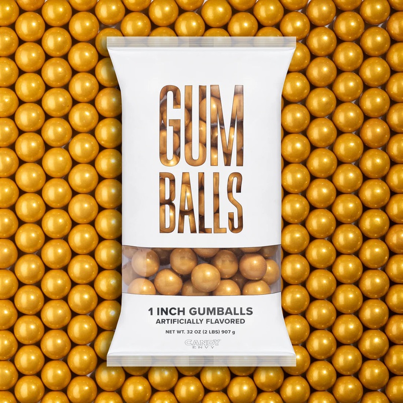 Candy Envy 1″ Gumball Shimmer Gold 2LB