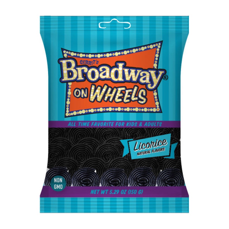 Gerrit’s Broadway Licorice Wheels Bag 5.29oz X 12 Units