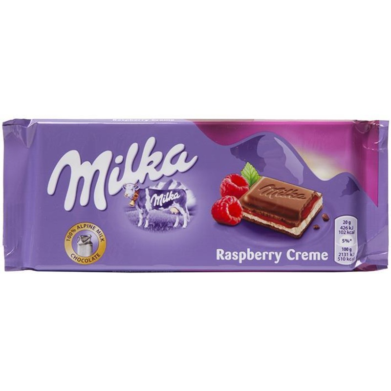 Milka Raspberry Cream  100g Bar
