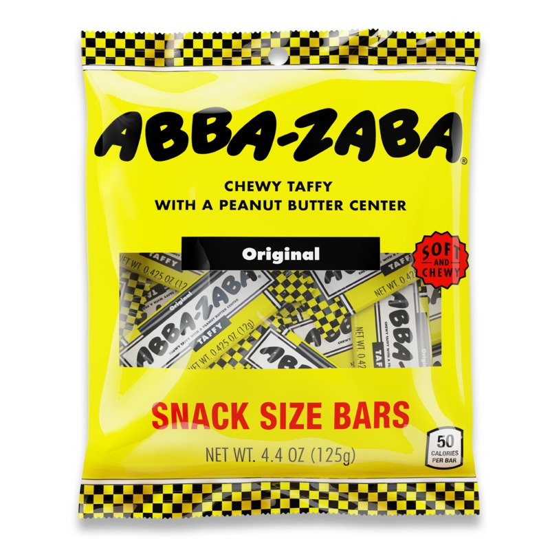 Abba Zaba Snack Size Bars 4.4oz bag or 12ct Case 4.4oz Bag
