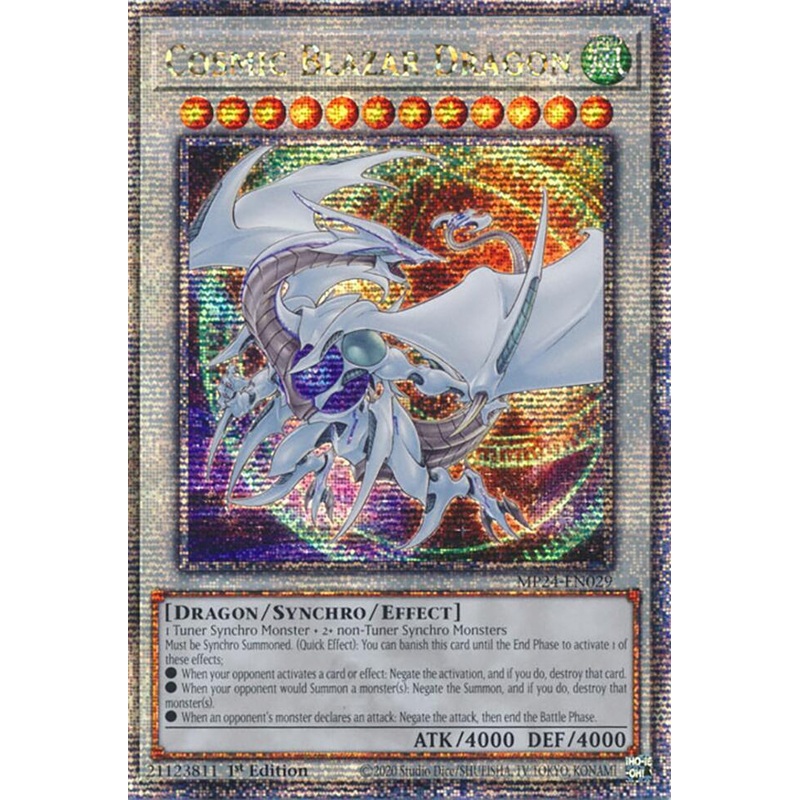 Cosmic Blazar Dragon (Quarter Century Secret Rare) – 25th Anniversary Tin: Dueling Mirrors MP24-EN029
