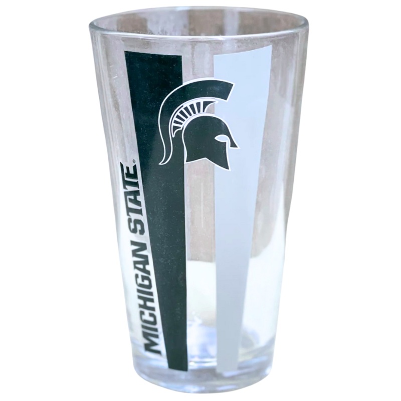 MSU Spartans Striped Pint Glass