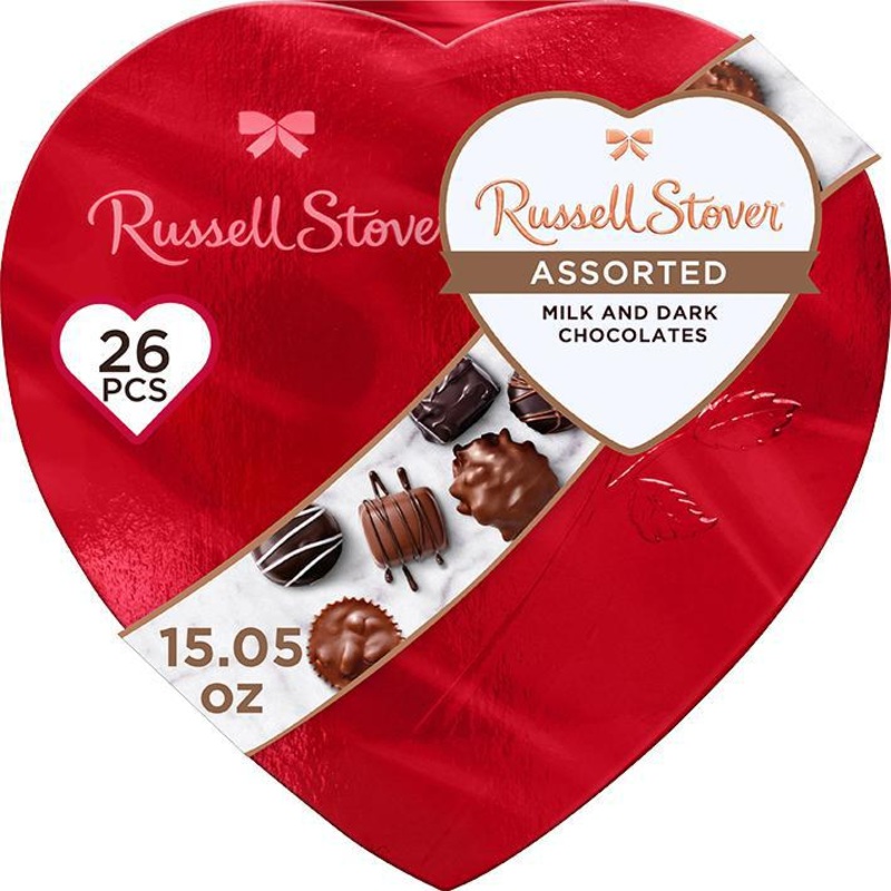 Russel Stover Assorted Chocolates  15oz Heart Box