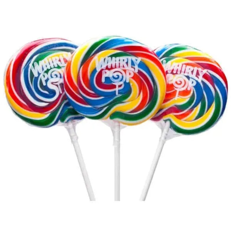 Whirly Pop 6-Ounce Swirl Suckers – Rainbow: 12-Piece Case