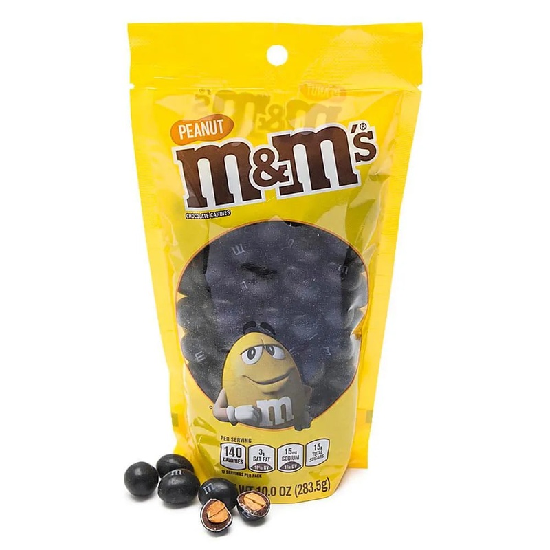 Peanut M&M’s Milk Chocolate Candy – Black: 10-Ounce Bag