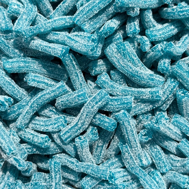 Sour Blue Raspberry Straw Bites 125g (0.28lb)