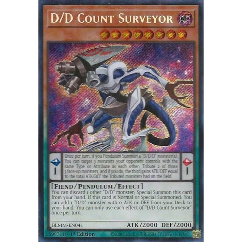 D/D Count Surveyor (1st Edition) (Secret Rare) – Battles of Legend: Monster Mayhem – BLMM-EN041