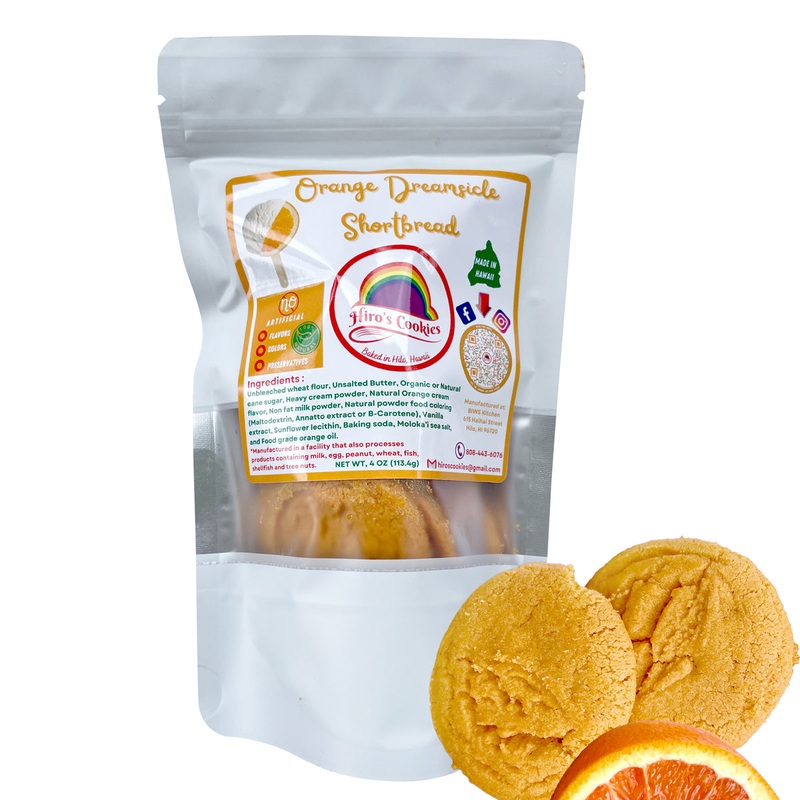 Hiros Hawaiian Orange Dreamsicle Shortbread Cookies 4 oz