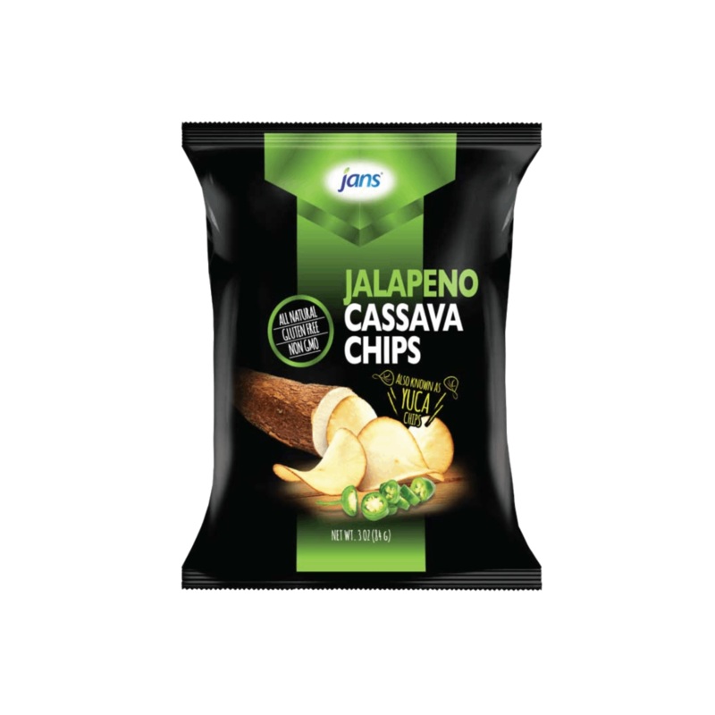 JANS JALAPENO CASSAVA CHIPS 84G