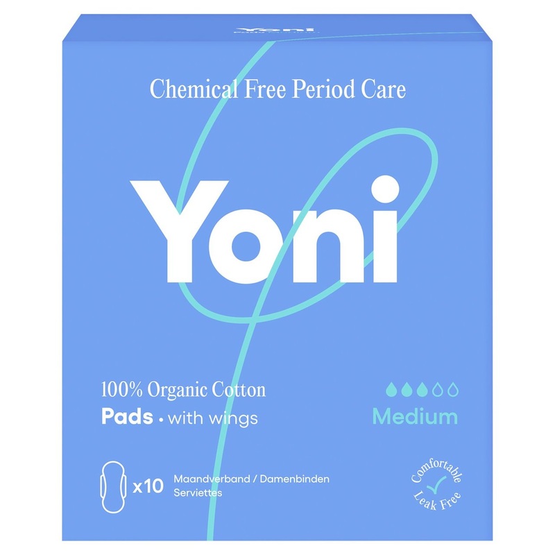 Yoni Organic Pads Medium 10 per pack