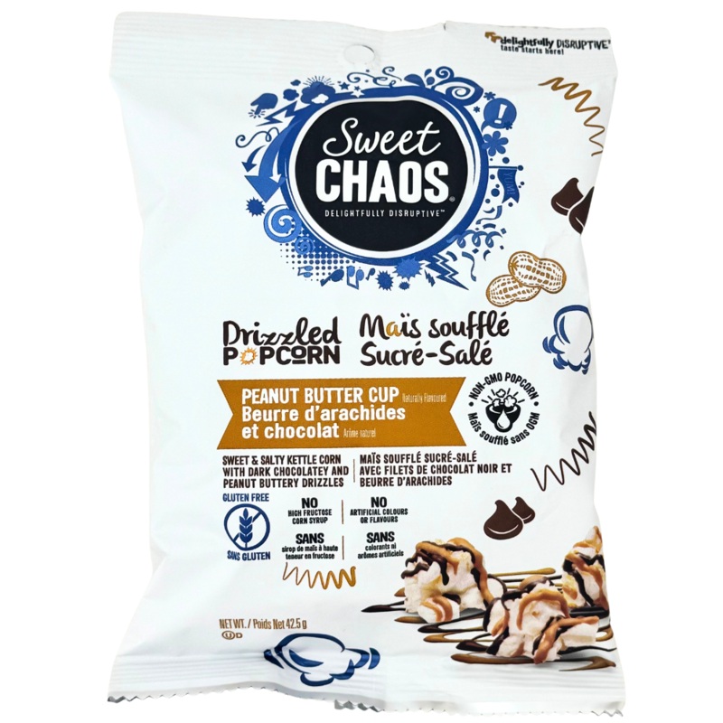 Sweet Chaos Drizzled Popcorn Peanut Butter Cup – 42.5g