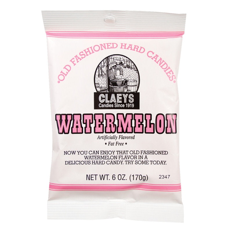 Claeys Old Fashioned Hard Candies – Watermelon 6oz X 24 Units