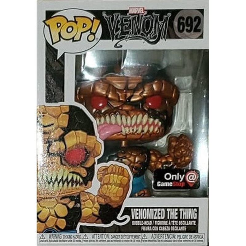 (DAMAGED BOX) Funko Pop! Venom – Venomized The Thing (Metallic) (Only @ GameStop Exclusive) #692
