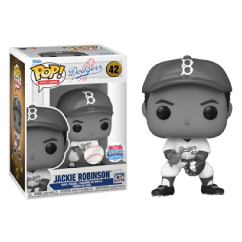 Funko Pop Sports Legends: Brooklyn Dodgers – Jackie Robinson (Black and White) (Funko Fun Run Exclusive) #42