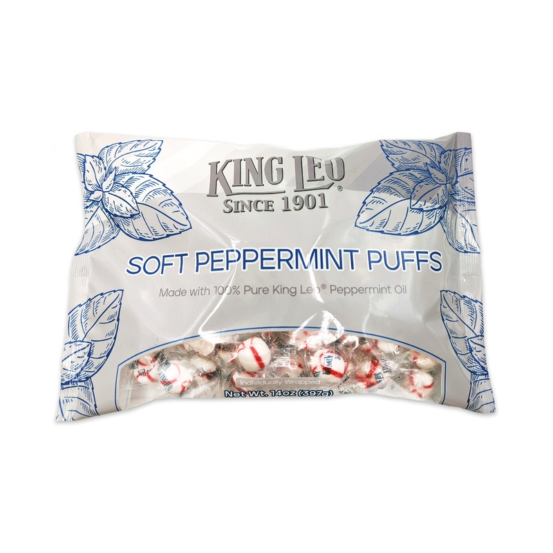 Christmas King Leo Soft Peppermint Puffs 14oz Bag