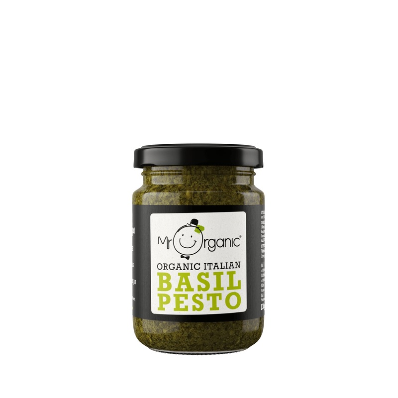 MR ORGANIC VEGAN BASIL PESTO GLASS JAR 130G