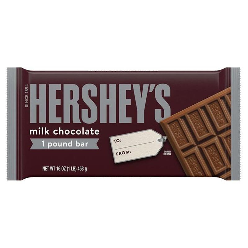 Hersheys Milk Chocolate Bar  1 Pound Bar