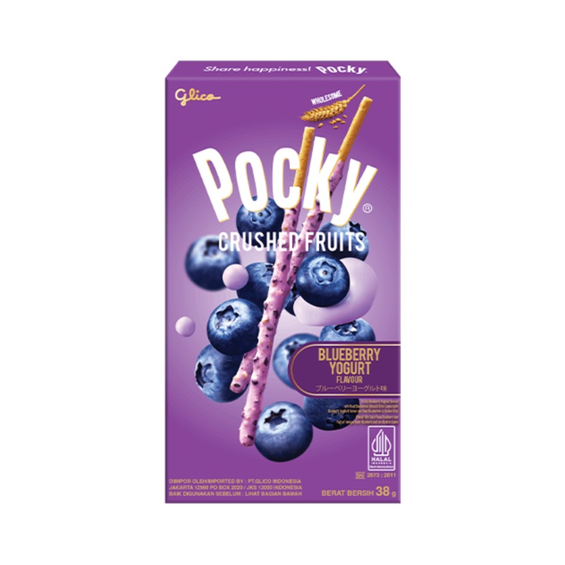 POCKY CRUSHED FRUITS BLUEBERRY YOGURT 38G