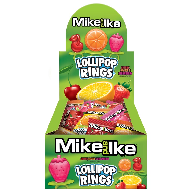 Mike & Ike Lollipop Rings .42oz X 24 Units