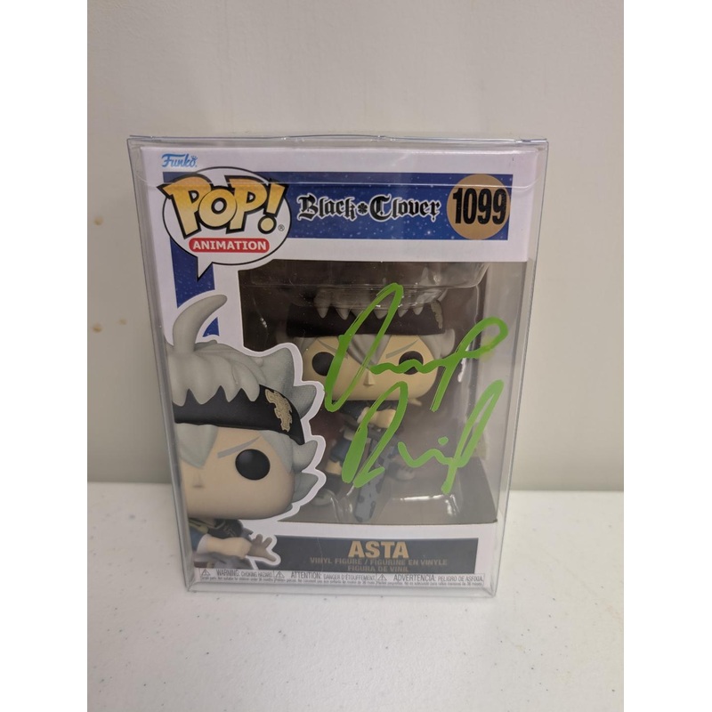 (SIGNED by Dallas Reid JSA Cert. #AI08322) Funko Pop! Animation: Black Clover – Asta #1099