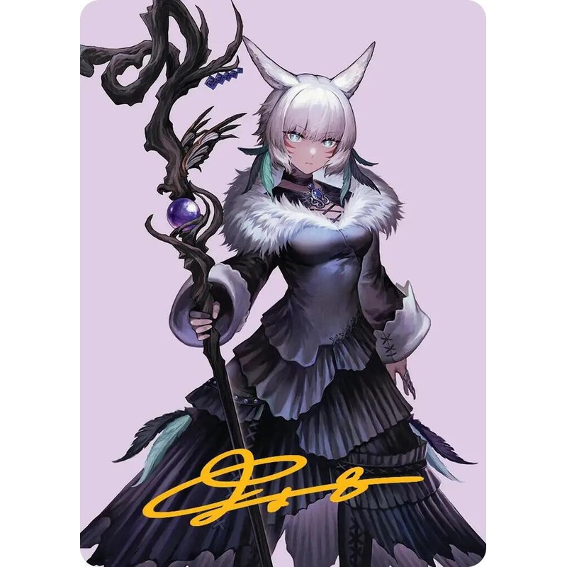 Y’shtola, Night’s Blessed Art Card (53) (Gold-Stamped Signature) – Art Series: FINAL FANTASY