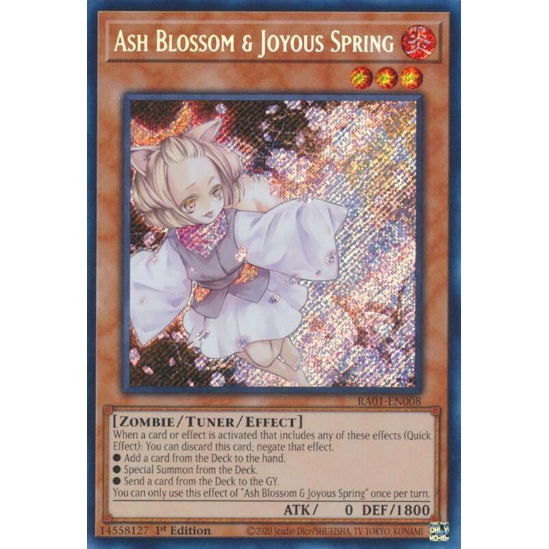 Ash Blossom & Joyous Spring (1st Edition) (Secret Rare) – 25th Anniversary Rarity Collection – RA01-EN008