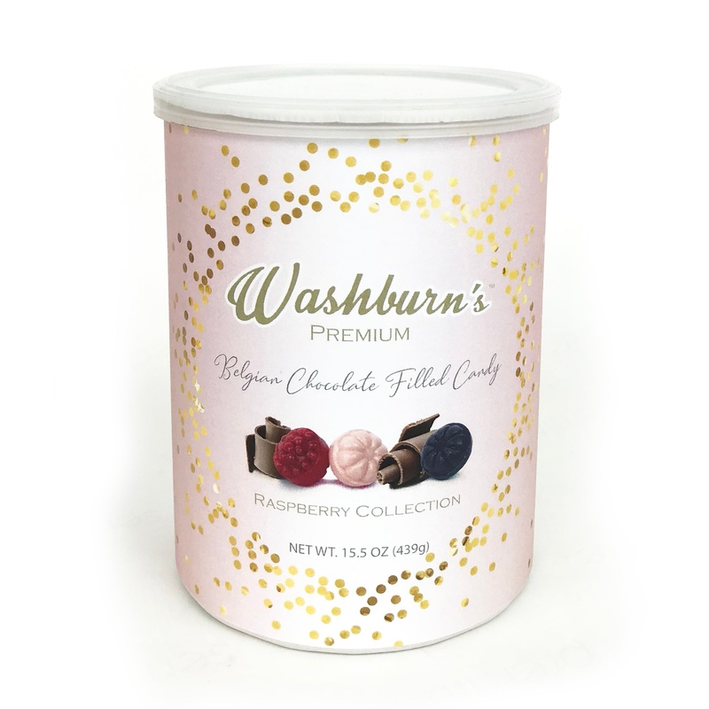 Christmas Washburns Premium Filled Raspberry Collection 15.5oz Canister