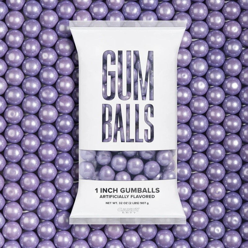 Candy Envy 1″ Gumballs Shimmer Lavender 2LB
