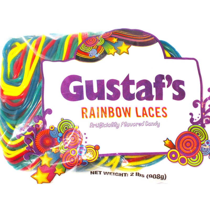 Bulk Licorice Laces Rainbow 2lb Bag