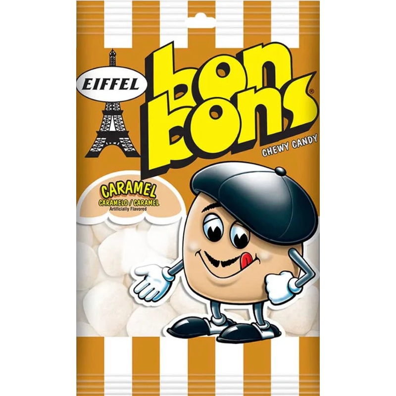 Eiffel Bonbons Chewy Candy Caramel Peg Bags 4oz X 12 Units