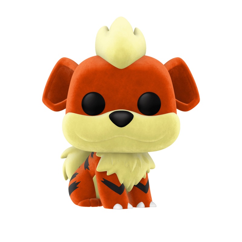 (DAMAGED) Funko Pop! Games: Pokemon – Growlithe (Flocked) (2020 Fall Convention Limited) #597