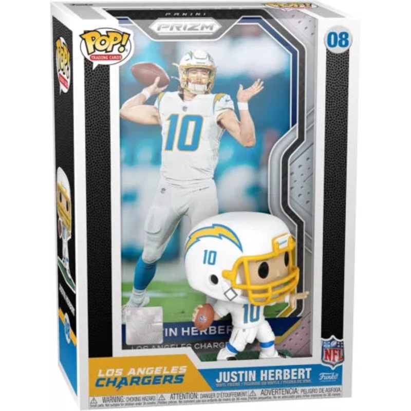 Funko Pop! Trading Cards: Los Angeles Chargers – Justin Herbert #08