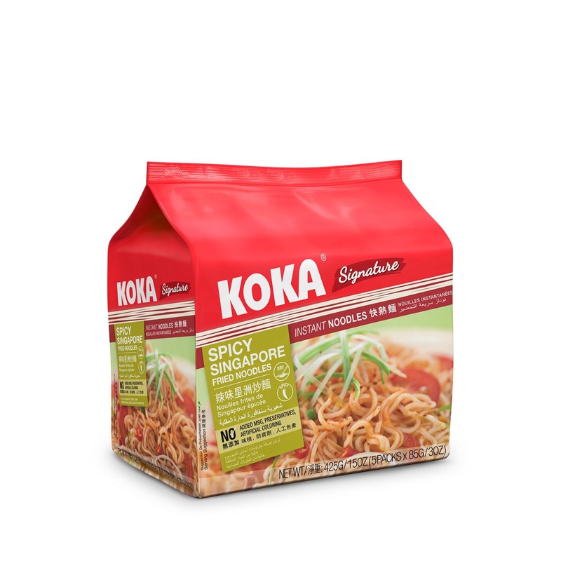 KOKA INST NOODLE SPICY SINGAPORE FRIED 5SX85GM