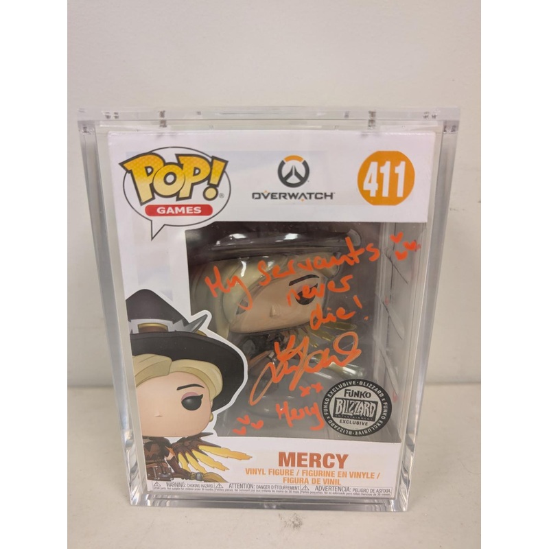 AUTOGRAPHED by Lucie Pohl (JSA #AB36112) Funko Pop! Games: Overwatch – Mercy (Witch) (Blizzard Exclusive) #411