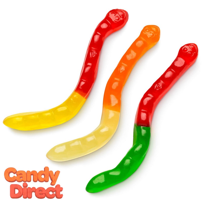 Assorted Fruit Gummi Worms 4″ – 5lb