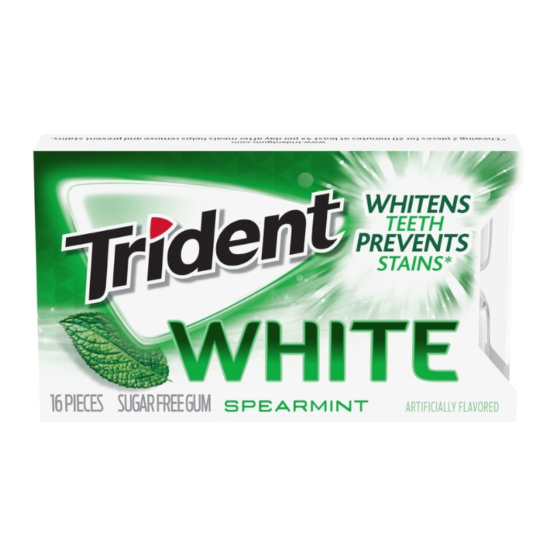 Trident White Spearmint Sugar-Free Gum  USA Import