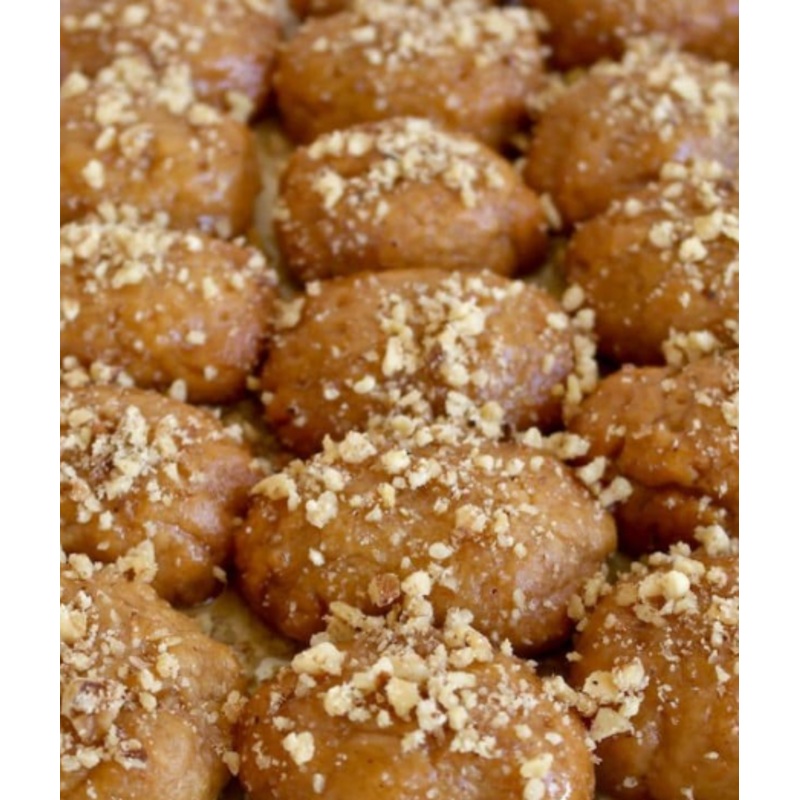 Melomakarona, Greek Honey Cookies with Walnuts (Athenian Foods) 10 oz