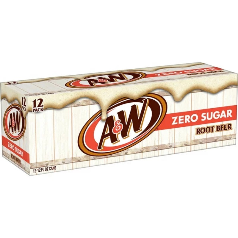 Case of A&W Zero Soda Root Beer 12 x 355ml