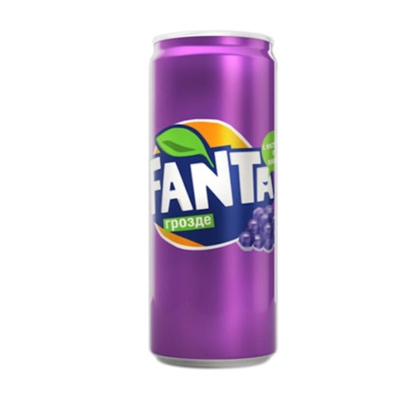 Fanta Grape Soda, 330 ml Can