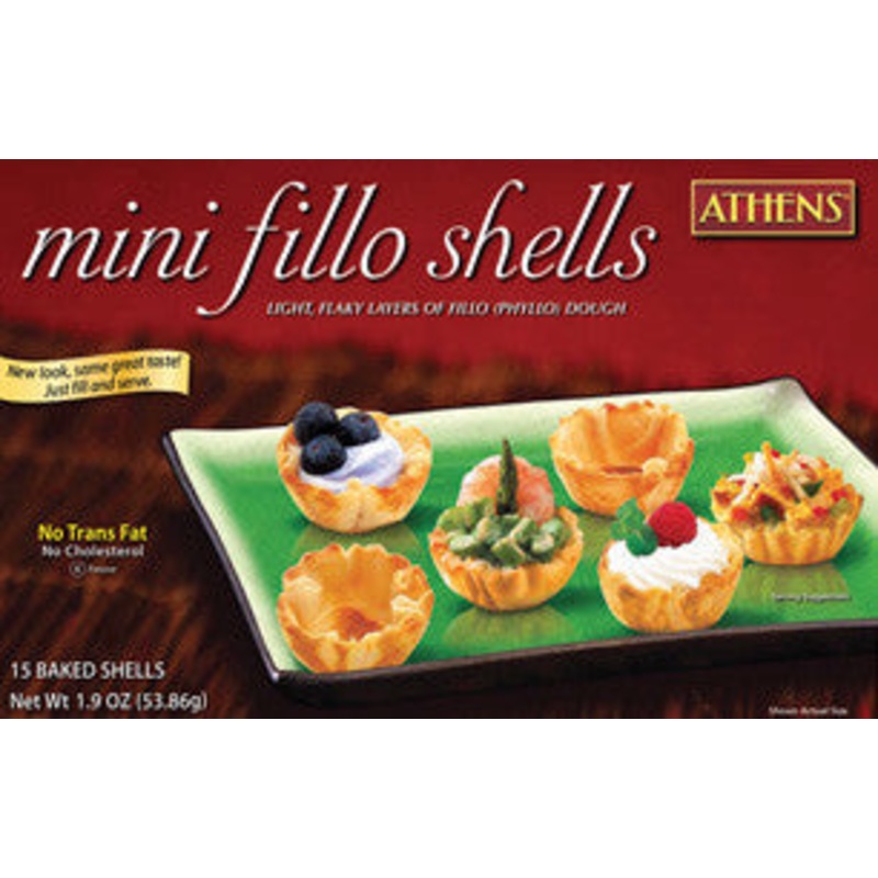 Mini Fillo Shells (Athens) 15 Baked Shells, 1.9 oz (53.86g)