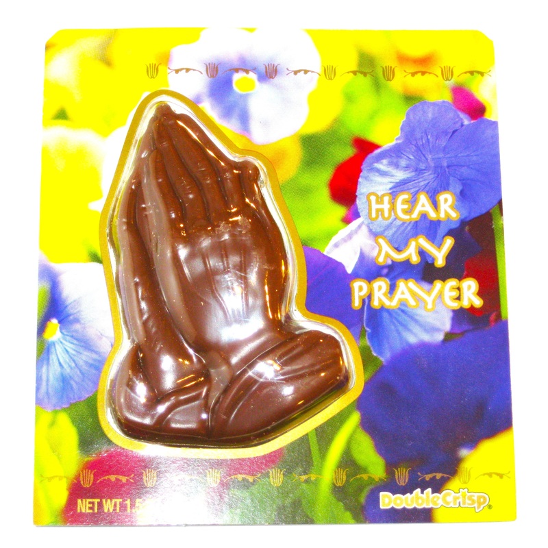 Easter Inspirational Card with 1.5oz Chocolate Praying Hands