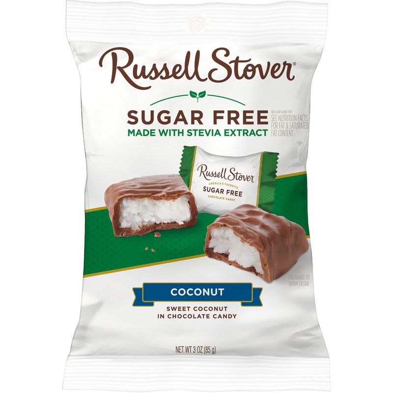 Russell Stover Sugar Free Chocolate Coconut Squares 3oz bag