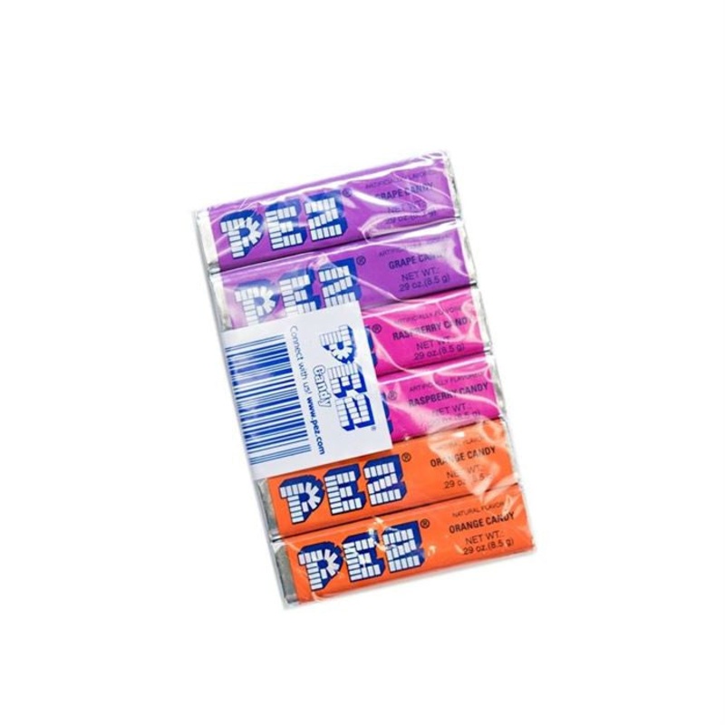 Assorted Fruit Pez Refill Packs Individual (6 Rolls)