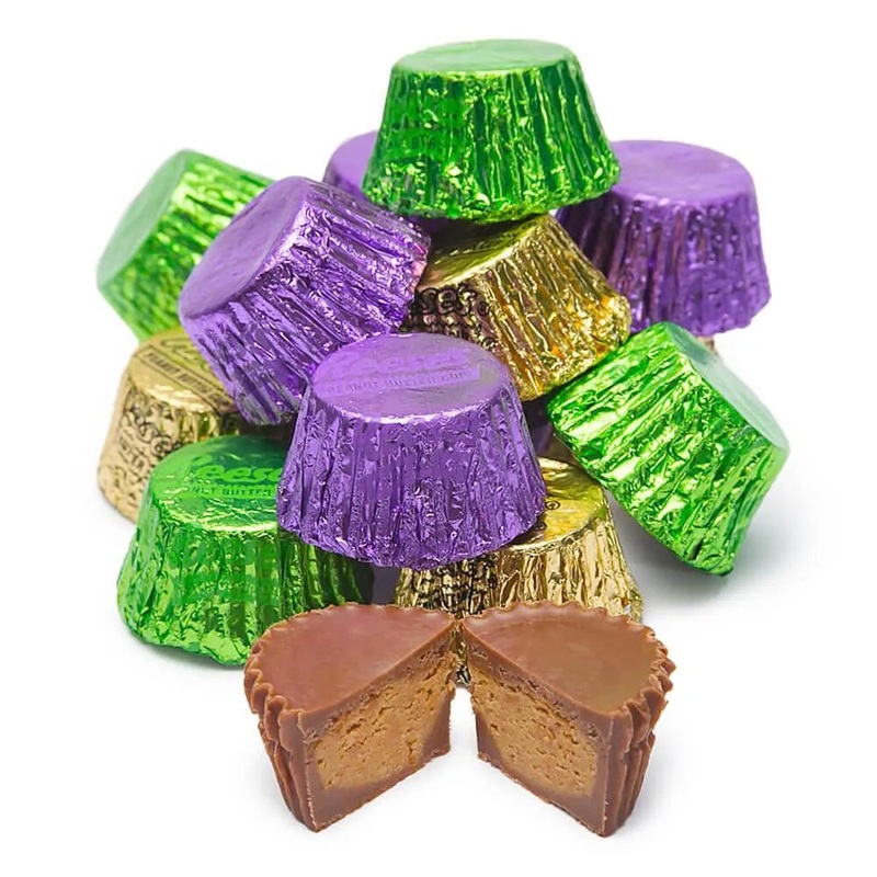 Reese’s Peanut Butter Cups Color Combo – Purple, Green and Gold: 600-Piece Box